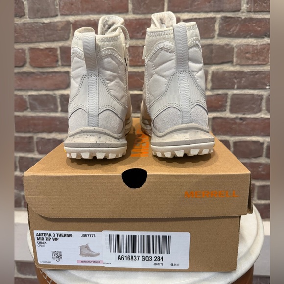 Merrell Antora 3 Thermo Mid Zip Waterproof NWB Size 8 (Chalk) - Picture 4 of 6